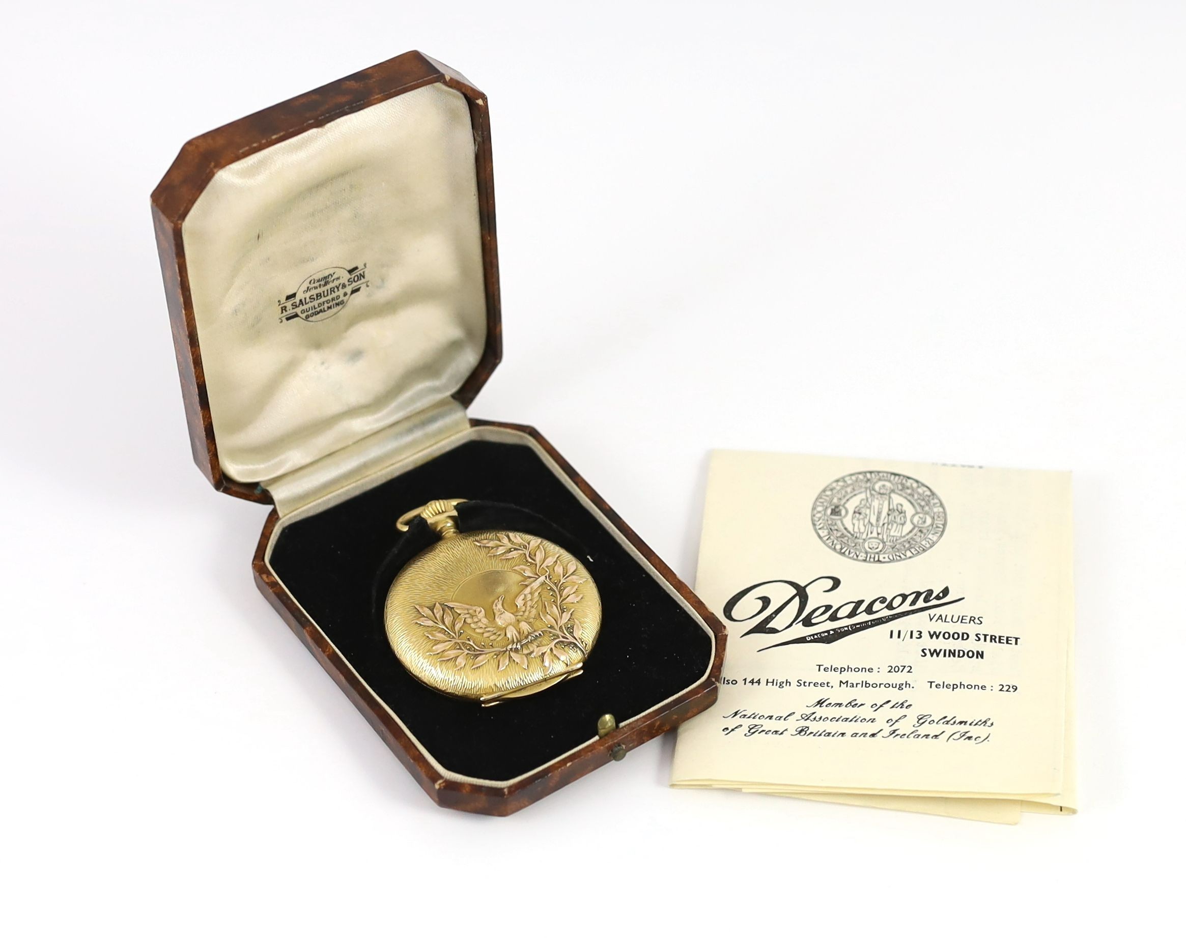 An early 20th century 18k gold Vacheron & Constantin keyless hunter dress pocket watch